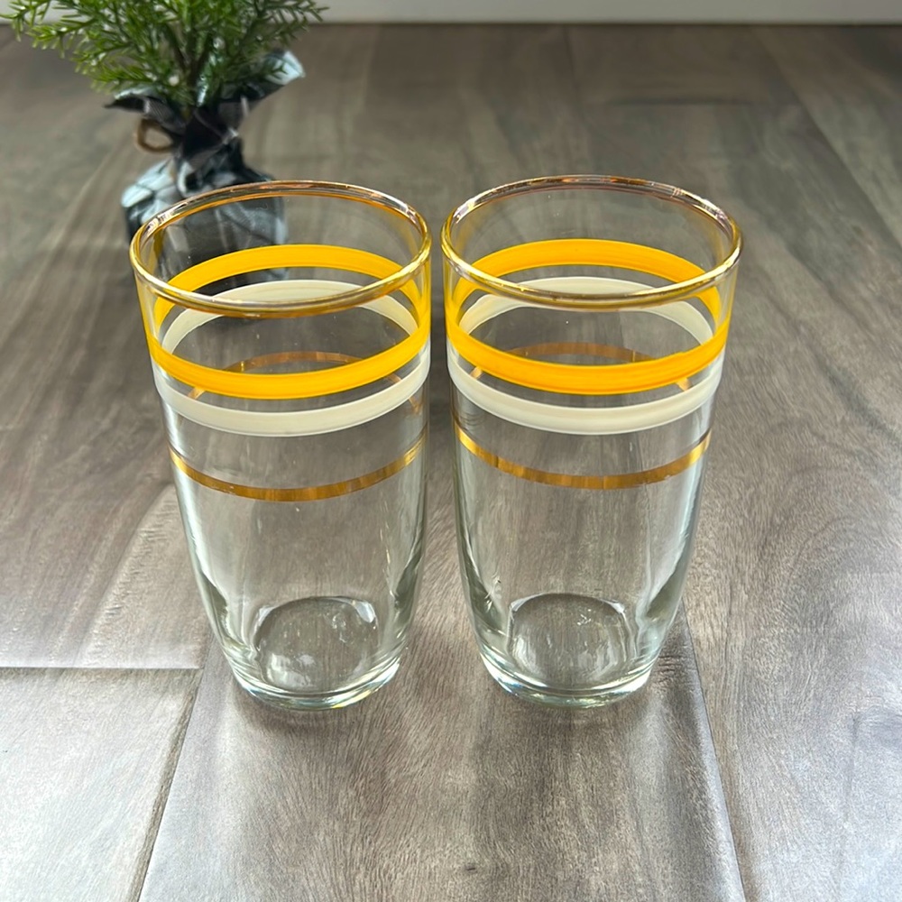 VINTAGE MCM highball glassware - includes set of 2 - RARE